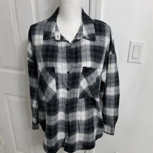 Divided Plaid Button Down Shirt
